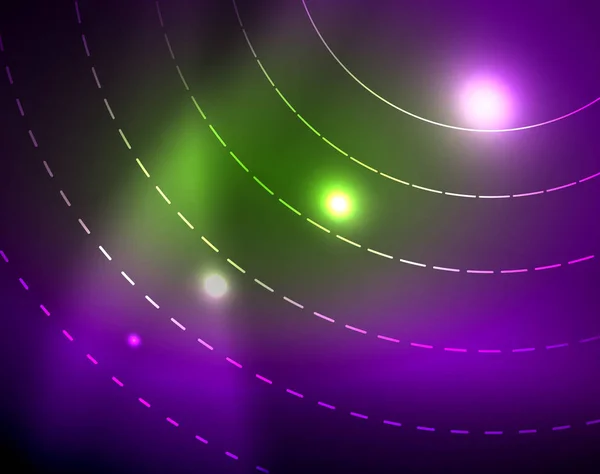 Neon Circles abstrakter Hintergrund — Stockvektor