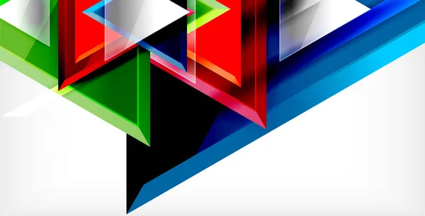 Composição triângulo dinâmico fundo abstrato — Vetor de Stock