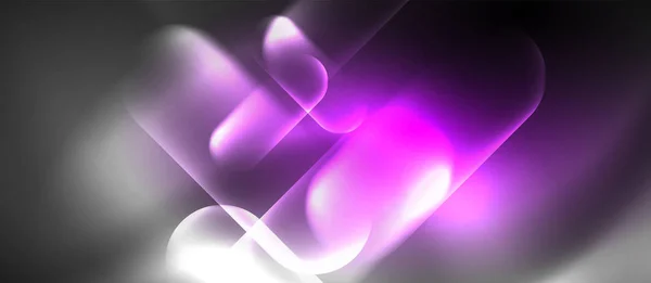 Neon parlayan tekno çizgiler, yüksek teknoloji fütüristik soyut arka plan şablonu — Stok Vektör
