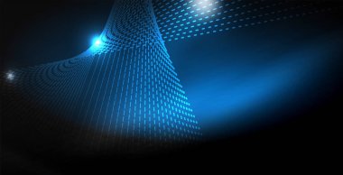 Parlak parlak parlayan Neon dalgalar