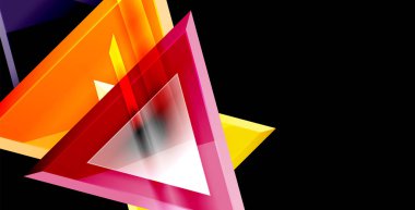 Parlak parlak üçgenler arka plan