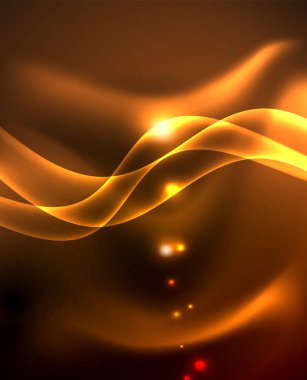 Neon renk dalgası hatları soyut arka plan, sihirli techno futuristik ışık