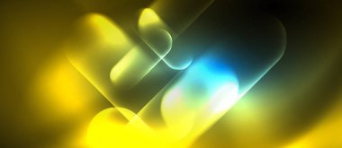 Mavi Neon yuvarlak şekiller techno arka plan