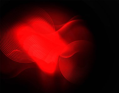 Parlak neon geometrik dalgalar şablonu