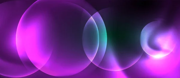 Неоновые светящиеся круги — стоковый вектор