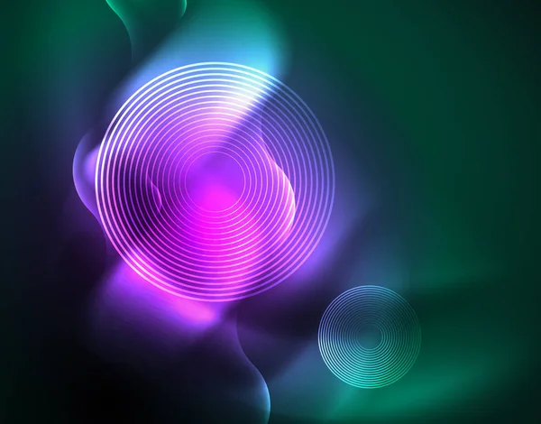 Neon verlichting vector abstracte achtergrond — Stockvector