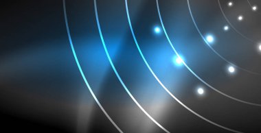 Soyut çizgiler, Modern arka plan ile parlayan parlak neon renkler