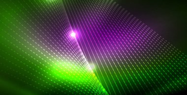 Parlak neon uzay arka planı