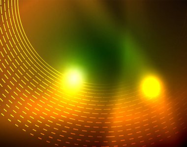 Neon Çemberleri Soyut Arkaplan