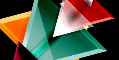 Parlak parlak üçgenler arka plan