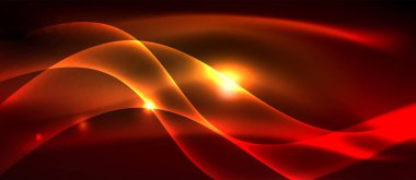 Koyu, parlak hareket, sihirli alan ışık parlayan soyut dalga. Techno arka plan