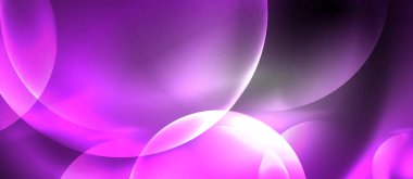 Çevrelerle parlak neon renk ışığı soyut arka plan