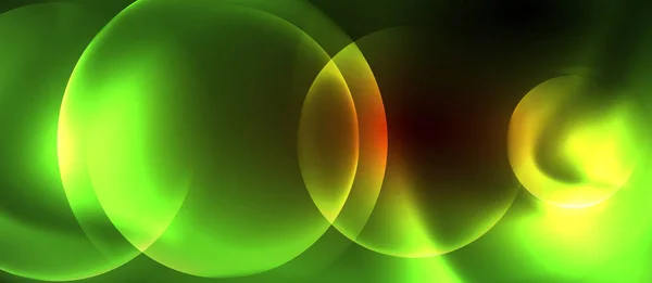光沢のあるネオン円抽象的な背景 — ストックベクタ