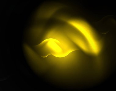 Parlak neon geometrik dalgalar şablonu