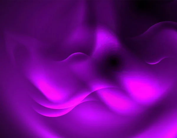 Fényes neon geometriai hullámok sablon — Stock Vector