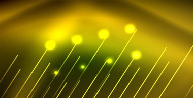 Neon parlayan dalga, sihirli enerji ve ışık arka plan