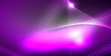 Parlak parlak parlayan Neon dalgalar