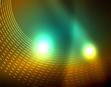 Parlak çevrelerin parlayan soyut arka plan