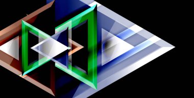 Parlak parlak üçgenler arka plan