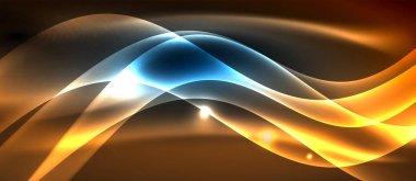 Koyu, parlak hareket, sihirli alan ışık parlayan soyut dalga. Techno arka plan