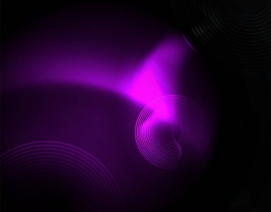 Parlak neon geometrik dalgalar şablonu