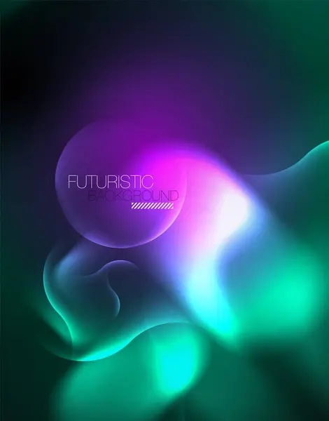 Neon verlichting vector abstracte achtergrond — Stockvector