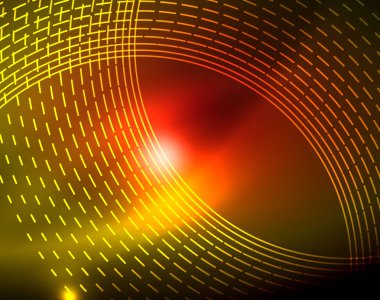 Parlak çevrelerin parlayan soyut arka plan