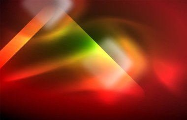 Siyah Neon parlak ışık hatları, techno modern şablon