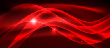 Koyu, parlak hareket, sihirli alan ışık parlayan soyut dalga. Techno arka plan