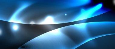 Parlak parlayan Neon ışık dalgası arka plan