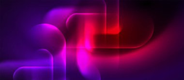 Neon parlayan tekno çizgiler, yüksek teknoloji fütüristik soyut arka plan şablonu