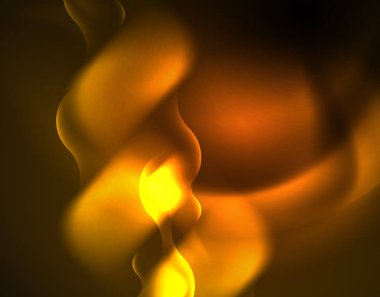 Parlak neon geometrik dalgalar şablonu