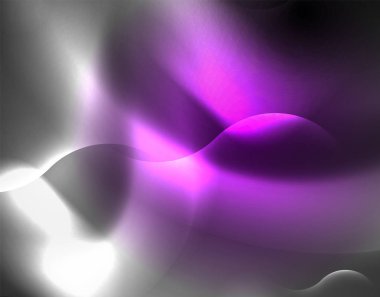 Parlak metalik Neon dalgalar vektör tasarım