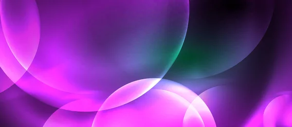Neon glühende Kreise Vektor abstrakten Hintergrund — Stockvektor