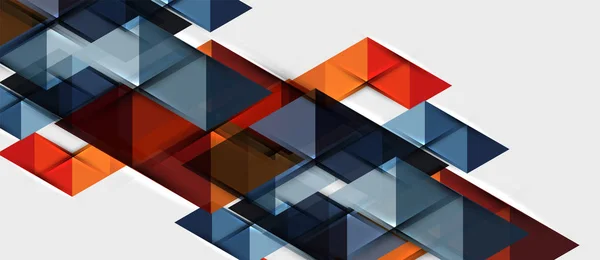 Fondo geométrico abstracto. Triángulos superpuestos modernos. Formas de color inusuales para su mensaje. Presentación empresarial o tecnológica, plantilla de portada de aplicación — Archivo Imágenes Vectoriales