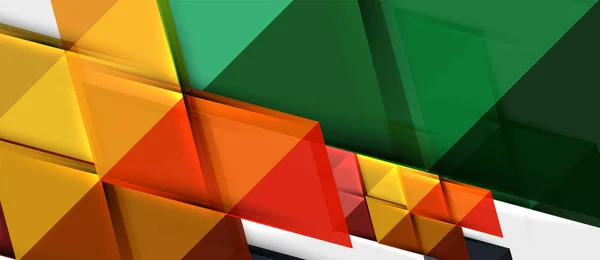 Fond géométrique abstrait. Triangles modernes se chevauchant. Formes de couleur inhabituelles pour votre message. Présentation d'entreprise ou technique, modèle de couverture d'application — Image vectorielle