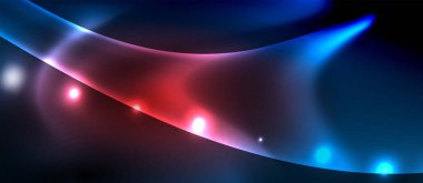 Neon parlayan çizgiler, sihirli enerji uzay ışığı konsepti, soyut arka plan duvar kağıdı tasarımı