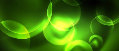 Neon parlayan çevrelerde vektör soyut arka plan