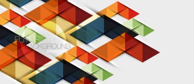 Soyut geometrik arkaplan. Modern çakışan üçgenler. Mesajınız için alışılmadık renk şekilleri. İş ya da teknik sunum, uygulama kapağı şablonu