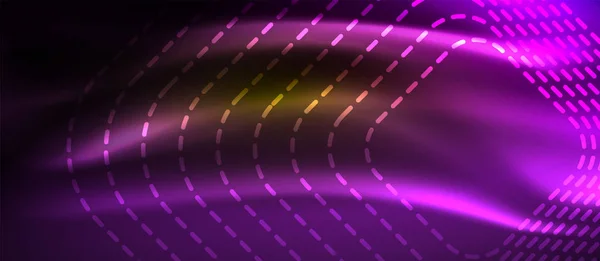 Neonové čtvercové čáry na světelně světle pozadí — Stockový vektor