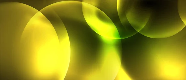 Neon glödande cirklar vektor abstrakt bakgrund — Stock vektor