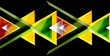 Parlak parlak üçgenler arka plan