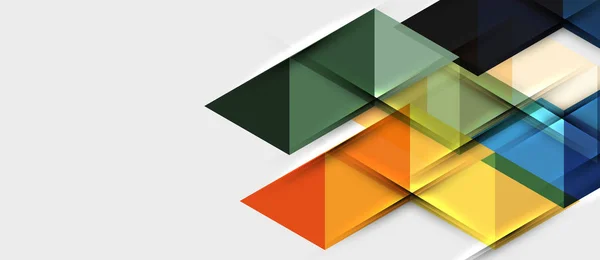 抽象幾何学的背景。現代の三角形が重なる。あなたのメッセージのための異常な色の形。ビジネスや技術のプレゼンテーション、アプリカバーテンプレート — ストックベクタ