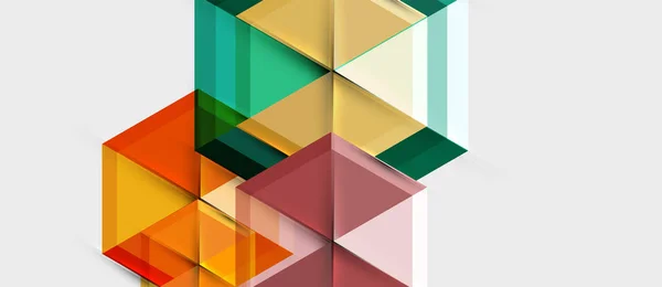 Triángulo geométrico y hexágono fondo abstracto, ilustración vectorial — Vector de stock