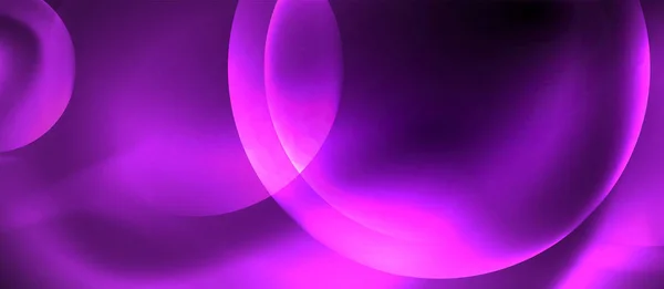 Glanzende Neon kleur licht met cirkels abstracte achtergrond — Stockvector