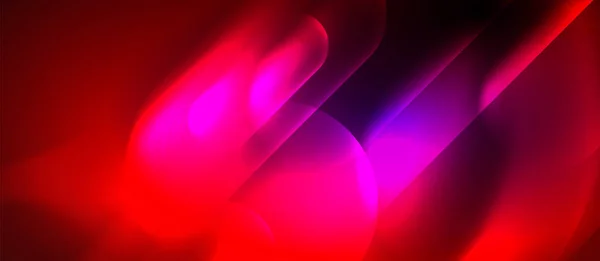 霓虹灯发光技术线条，高科技未来抽象背景模板 — 图库矢量图片