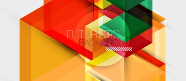 Parlak renk altıgen geometrik kompozisyon arka plan, iş sunumu şablonu