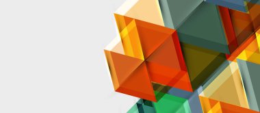 Geometrik üçgen ve altıgen soyut arka plan, vektör illüstrasyon