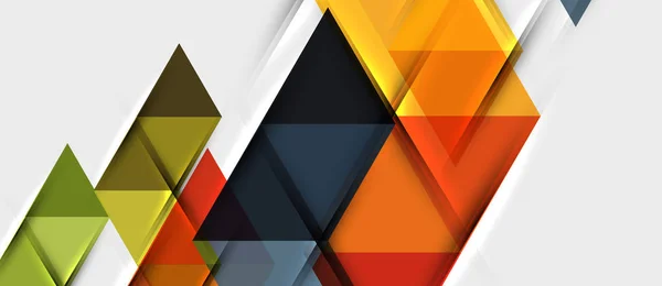 Plantilla de diseño de presentación de negocios moderna geométrica triangular — Vector de stock