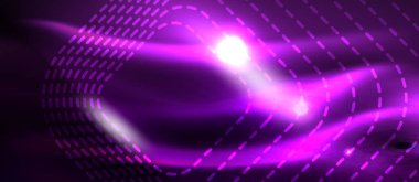 Parlayan parlak neon kareler soyut arka plan, techno modern şablon